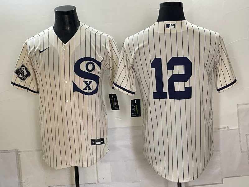 Men Chicago White Sox #12 cream Nike MLB 2026 jersey 0918001